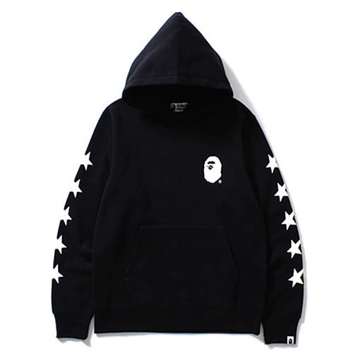 베이프 후드 bape multi logo pullover hoodie  // black