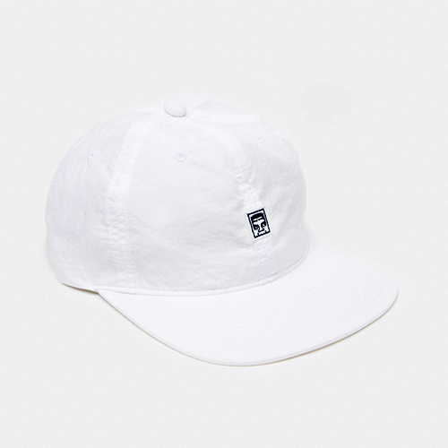 오베이 아이콘  HALF FACE 6 PANEL HAT // WHITE
