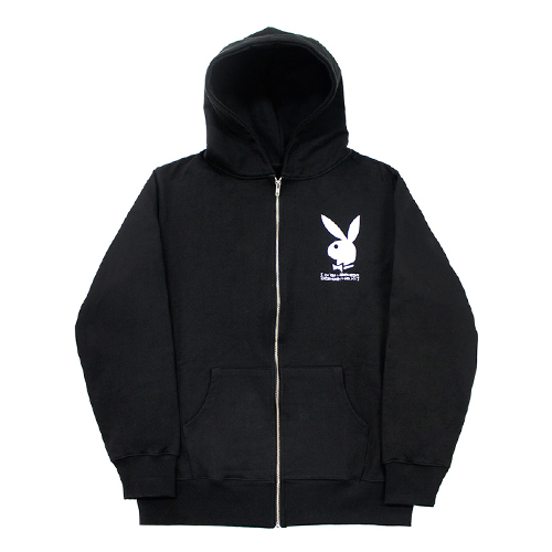 아임낫어휴먼비잉 콜라보 후드집업 HBXPB Rabbit Basic Logo Hoodie Zip Up Jacket - Black