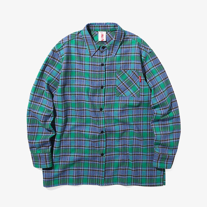 마하그리드 셔츠 OUTLINE CHECK SHIRT/GREEN