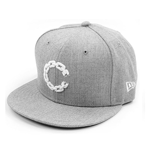 크룩스앤캐슬 men&#039;s woven fitted cap - chain c heather  //  grey