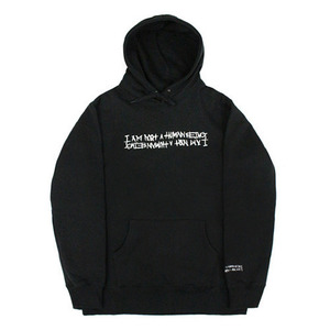 아임낫어휴먼비잉 후드 basic logo 2 hoodie // black