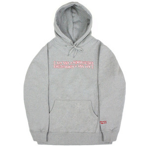아임낫어휴먼비잉 후드 red basic logo 2 hoodie // grey