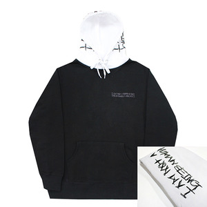 아임낫어휴먼비잉 후드 basic logo hood hoodie // white