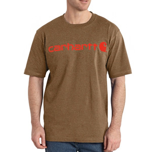 칼하트 short-sleeve logo t-shirt // 219/Barrel Heather