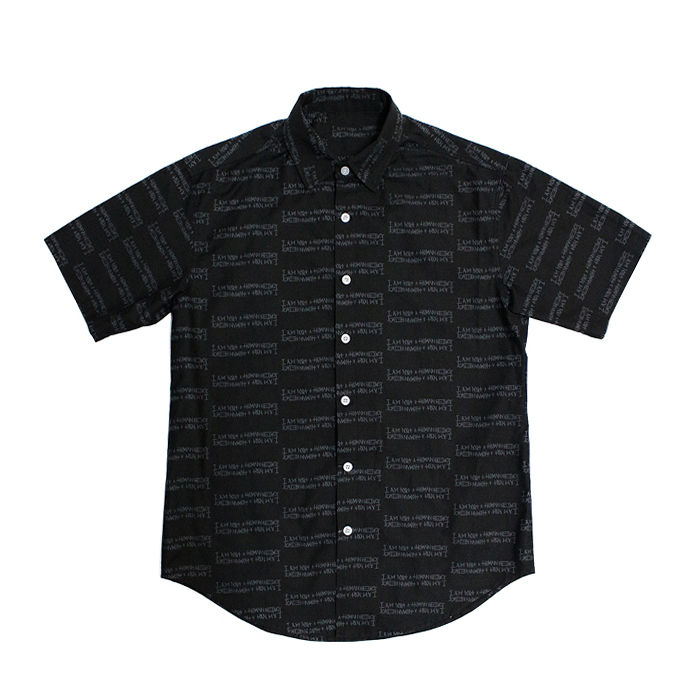 아임낫어휴먼비잉 Basic Logo Pettern Shirts // Black 
