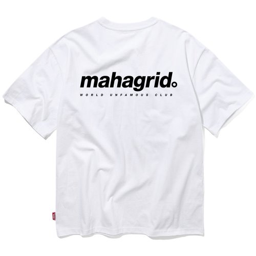 마하그리드 티셔츠 BACK UNFAMOUS LOGO TEE [WHITE]