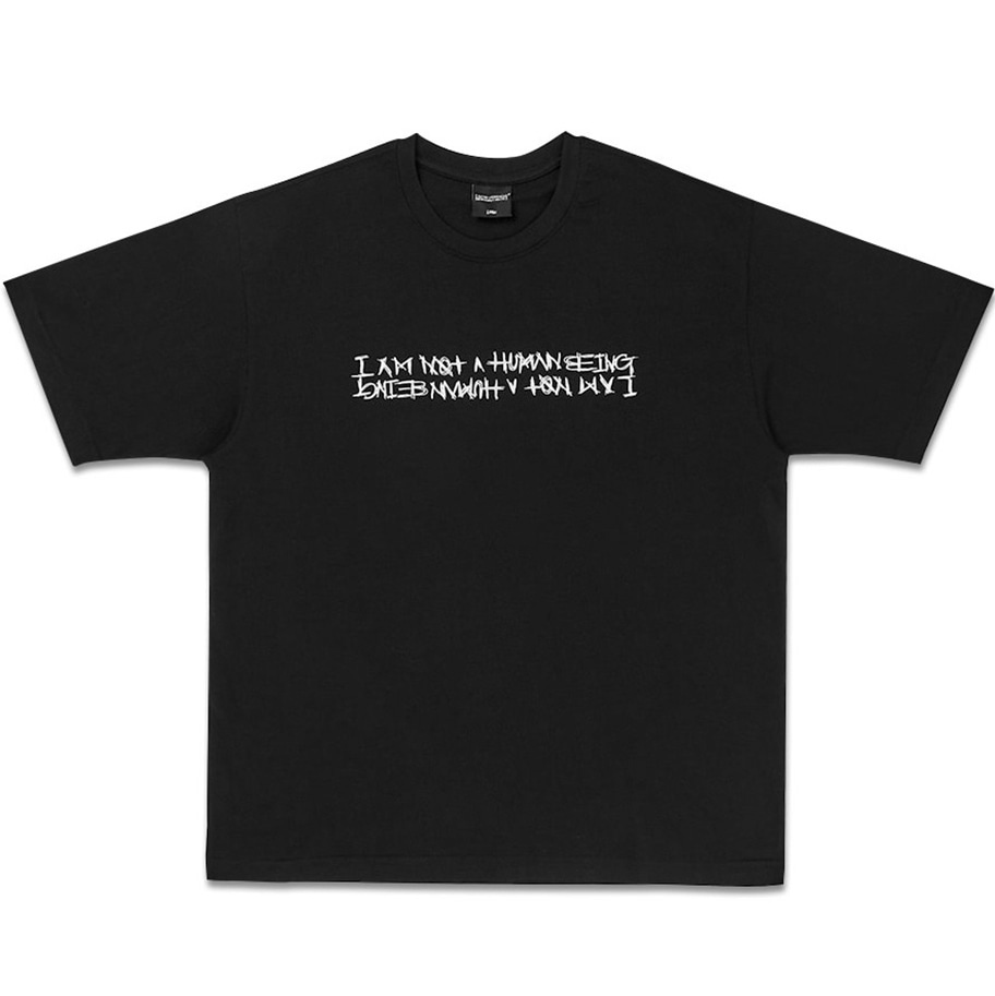 휴먼비잉 티셔츠 BASIC LOGO SHORT SLEEVE T-SHIRT - BLACK