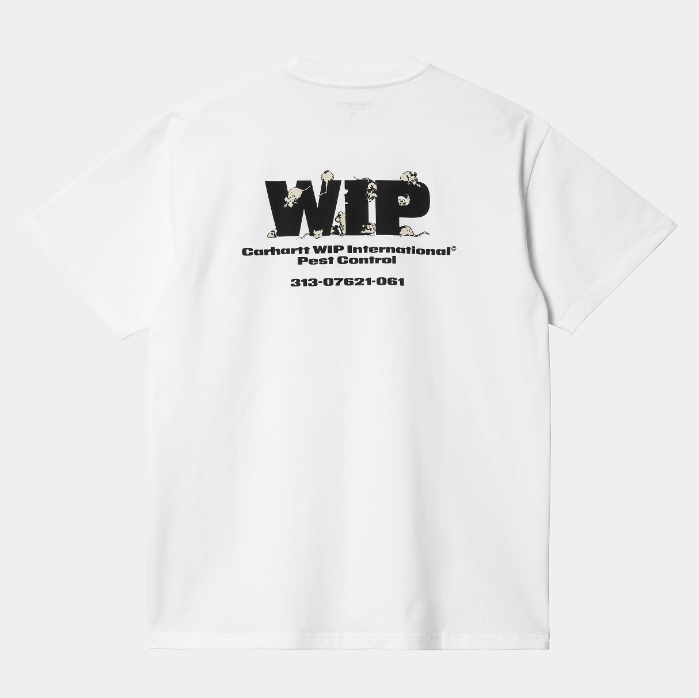 칼하트wip 반팔티 S/S Pest Control T-Shirt / White