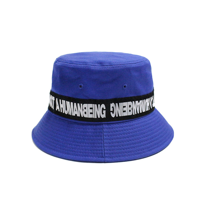 아임낫어휴먼비잉 버킷햇  Basic Logo Tape Bucket Hat // Blue