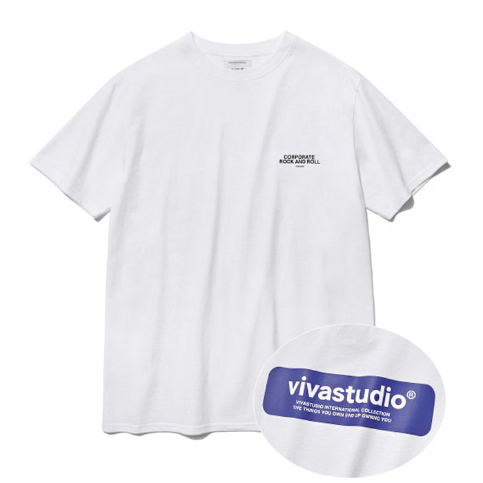 비바스튜디오 티셔츠 BOX LOGO SHORT SLEEVE IS [WHITE]