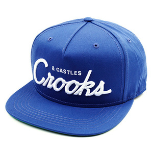 크룩스앤캐슬 men&#039;s woven snapback cap - team crooks  //  cobalt